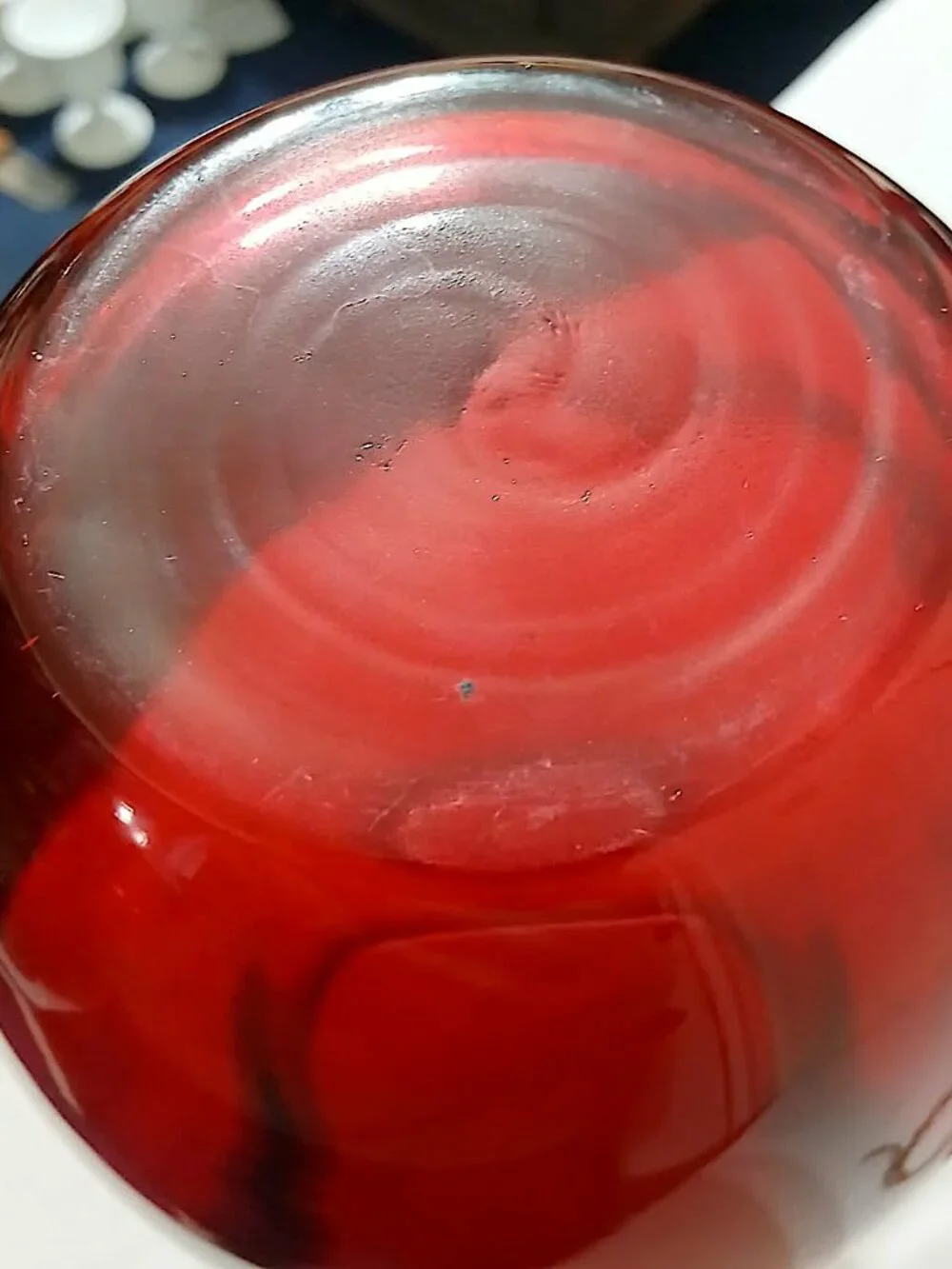 Vintage Hand Blown Ruby Red Art Glass Vase Set Pair Studio Glass 9